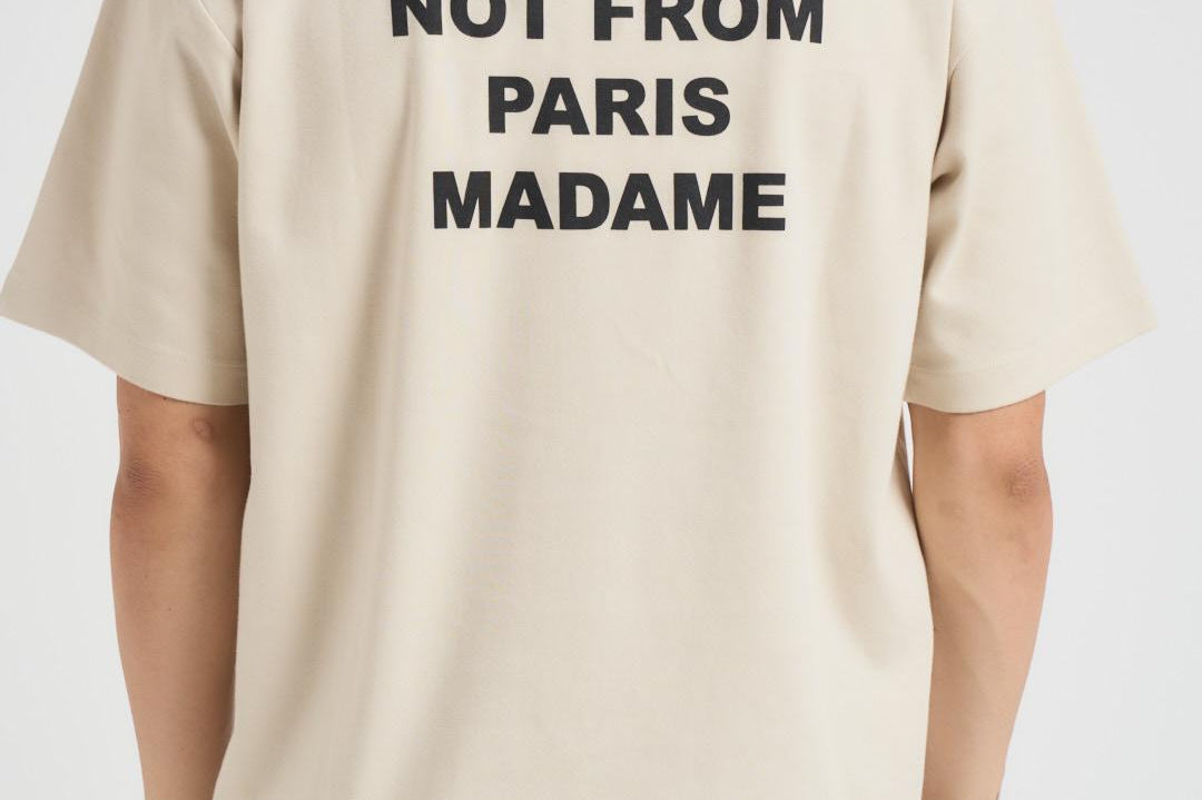 T-shirt uomo girocollo beige TS203 CO0002MT DROLE DE MONSIEUR