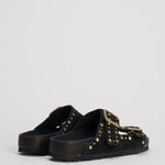 Sandalo donna Arizona nero con borchie oro<BR/> 1027855 BLACK BIRKENSTOCK