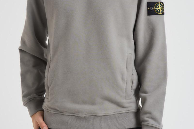 Felpa uomo con cappuccio grigia 6100029 S0A20V006B STONE ISLAND