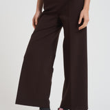 Pantalone donna a palazzo marrone L5WI53 W18 LIVIANA CONTI