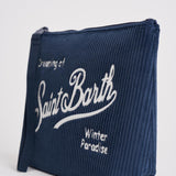 Pochette donna Aline in velluto blu ALINE COURD61EMB MC2 SAINT BARTH