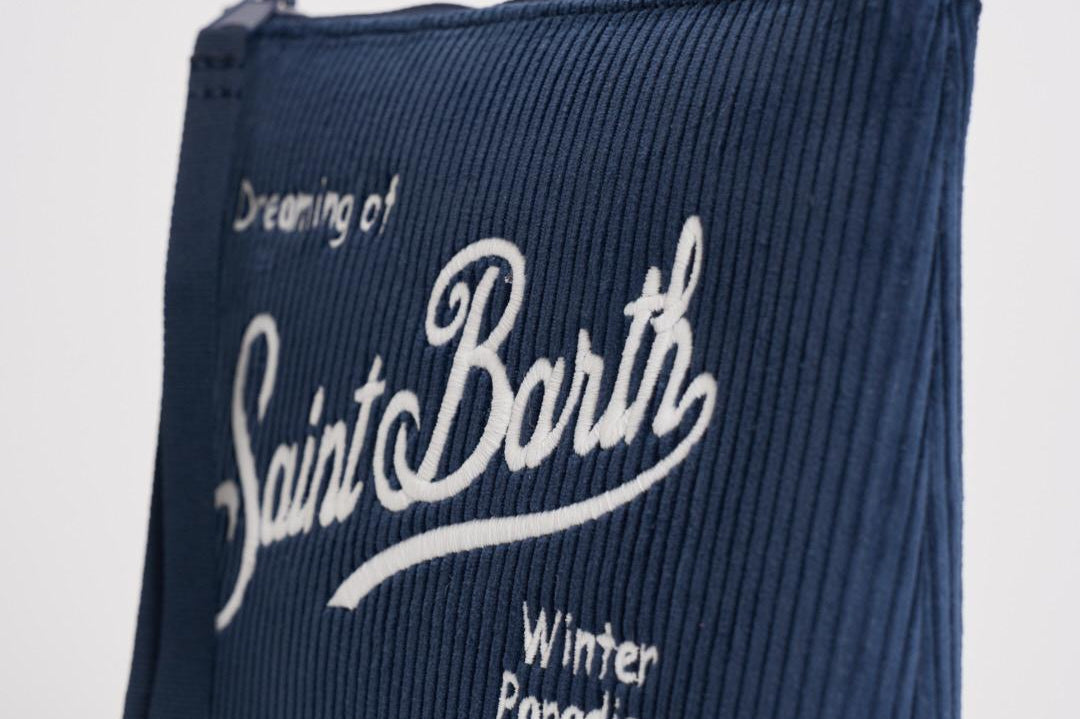 Pochette donna Aline in velluto blu ALINE COURD61EMB MC2 SAINT BARTH