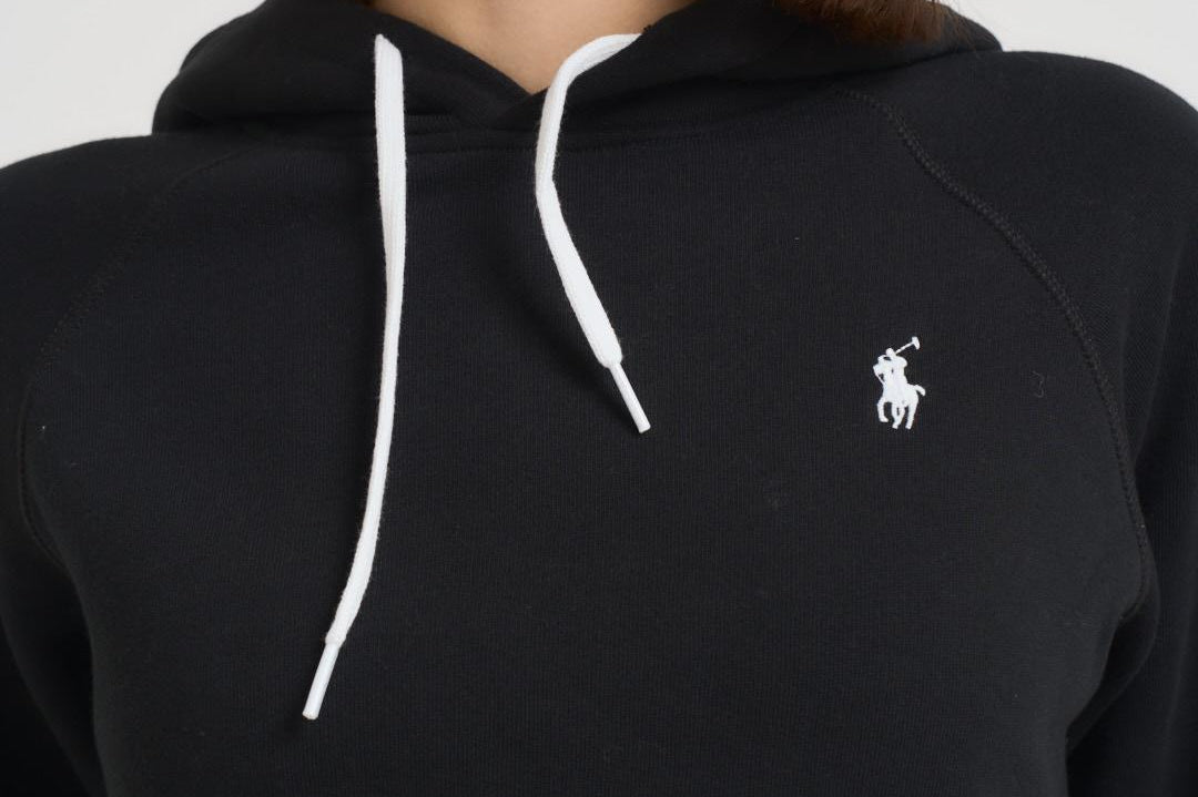 Felpa donna con cappuccio nera 211943007 003 RALPH LAUREN