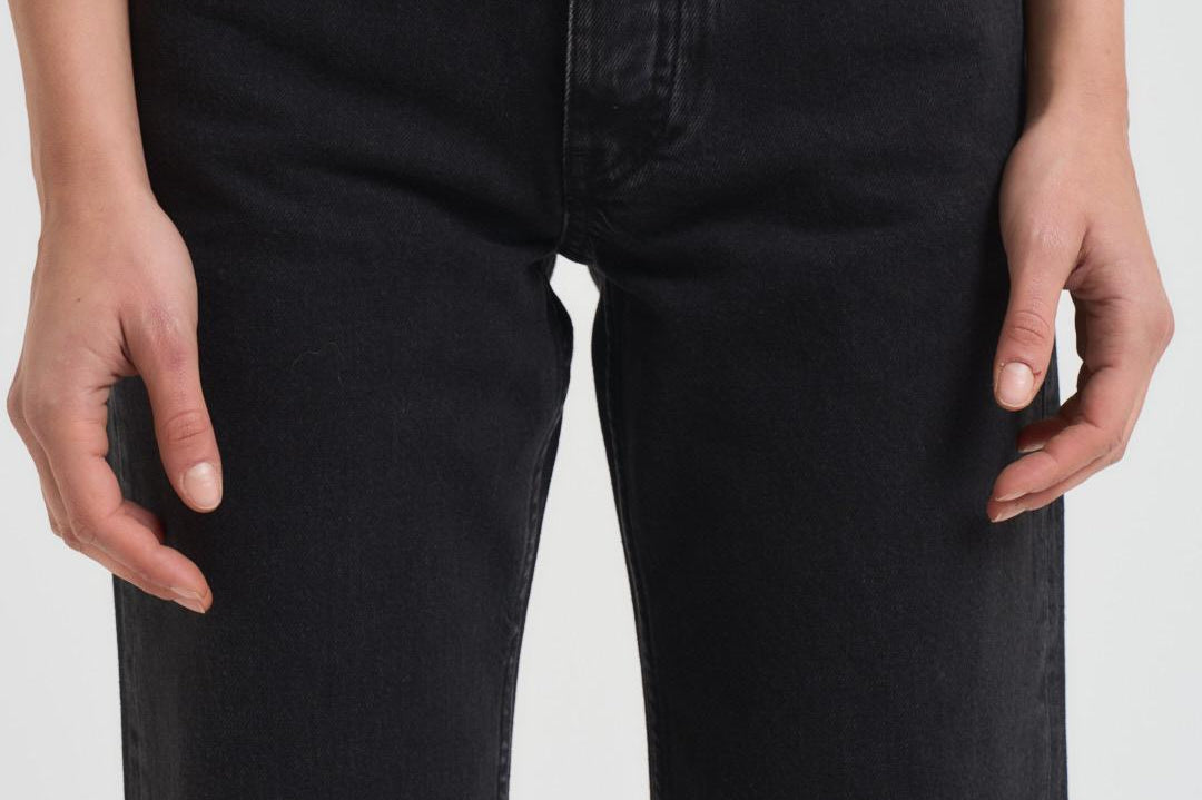 Jeans donna Hugh in denim nero 1134009 VINTAGEBLACK ANINE BING