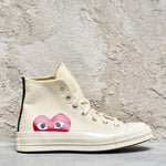 Converse x Comme des Garçons PLAY Sneaker alta Chuck 70 K112 WHITE COMME DES GARCON PLAY