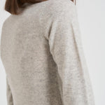 Maglia donna girocollo grigio chiaro CATELINA LIGHTGREY ABSOLUT CASHMERE.