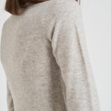 Maglia donna girocollo grigio chiaro CATELINA LIGHTGREY ABSOLUT CASHMERE.