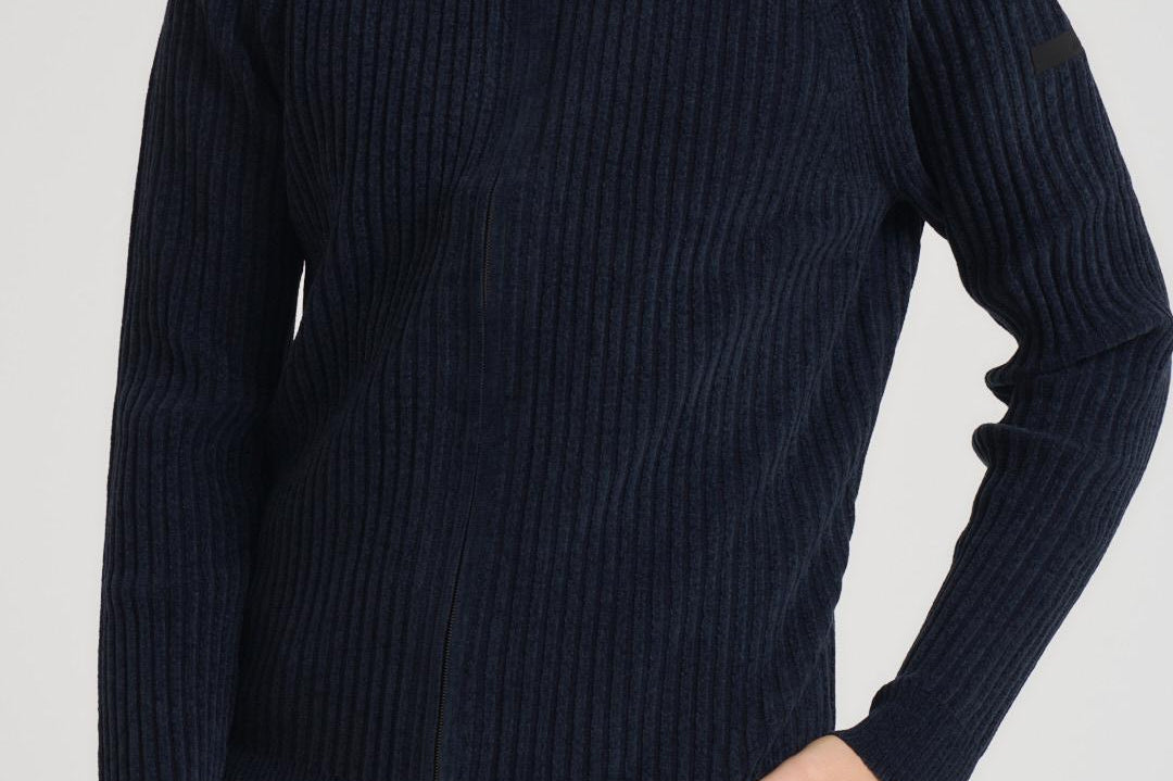 Cardigan uomo a coste blu W25139 60 RRD