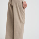 Pantalone donna carrot fit gessato tortora L33 GEST LIVIANA CONTI