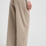 Pantalone donna carrot fit gessato tortora L33 GEST LIVIANA CONTI