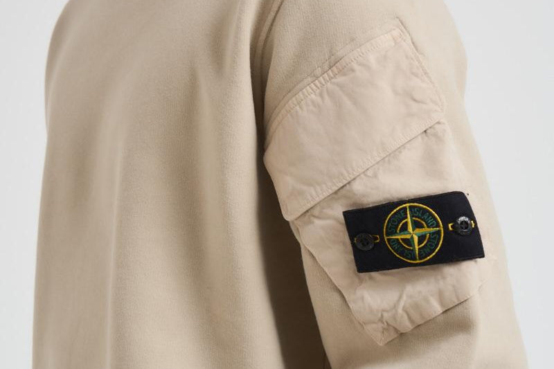 Felpa uomo Brushed Organic Cotton beige 6100008 S0A20V009A STONE ISLAND