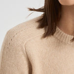 Girocollo donna maniche lunghe beige CAROLINE 02ORGANIC KUJTEN
