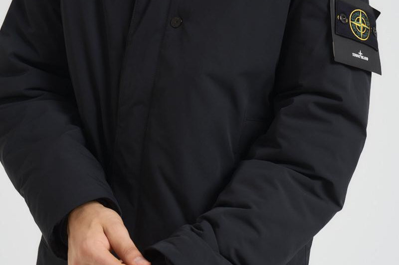 Cappotto uomo Micro Twill midi nero 7100007 S0026V0029 STONE ISLAND