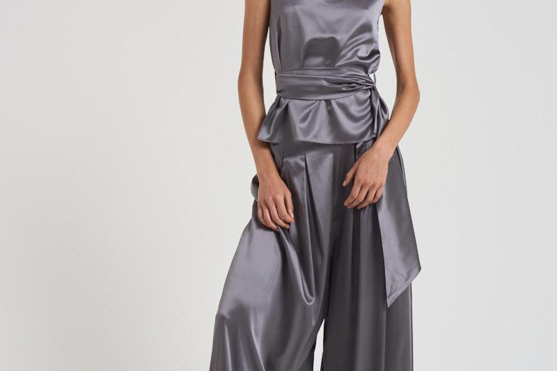 Pantaloni a palazzo donna 325FW3703S SMOKE GRAY DANAME