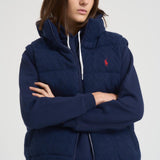 Gilet donna trapuntato in lana blu notte 211966120 500 RALPH LAUREN