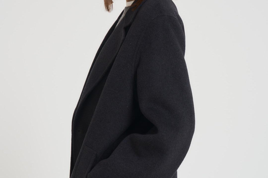 Cappotto donna in lana antracite DIANE DARK GREY ACCADEMIE TESSILI