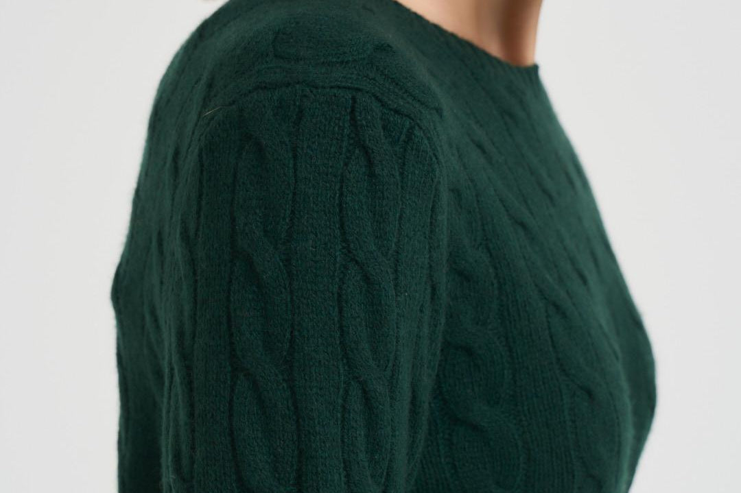Maglia donna a girocollo verde 211971865 009 RALPH LAUREN