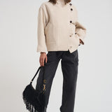 Cappotto donna Hanis corto panna MA0267FB B1D03I23EC ISABEL MARANT
