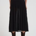 Gonna donna Ezra lunga in maglia nera JU0371FB C2L03I01BK ISABEL MARANT
