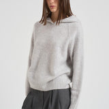 Maglia con cappuccio in cashmere donna SOSO 2398GRISCLAIR KUJTEN