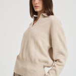 Polo donna in maglia gesso L5WC76 W55 LIVIANA CONTI