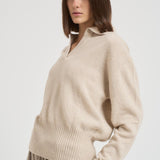 Polo donna in maglia gesso L5WC76 W55 LIVIANA CONTI