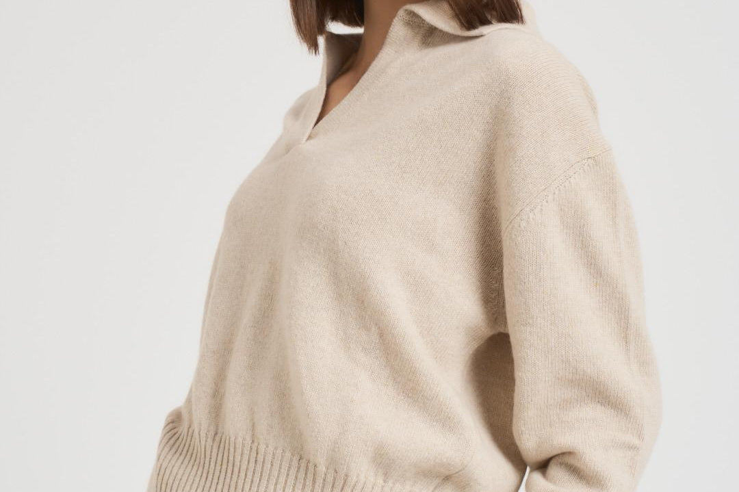 Polo donna in maglia gesso L5WC76 W55 LIVIANA CONTI