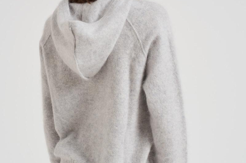 Maglia con cappuccio in cashmere donna SOSO 2398GRISCLAIR KUJTEN