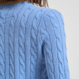 Maglia donna a girocollo celeste 211971865 004 RALPH LAUREN