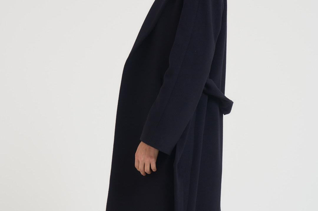 Cappotto donna lungo blu notte DIVA DEBORA24 ACCADEMIE TESSILI