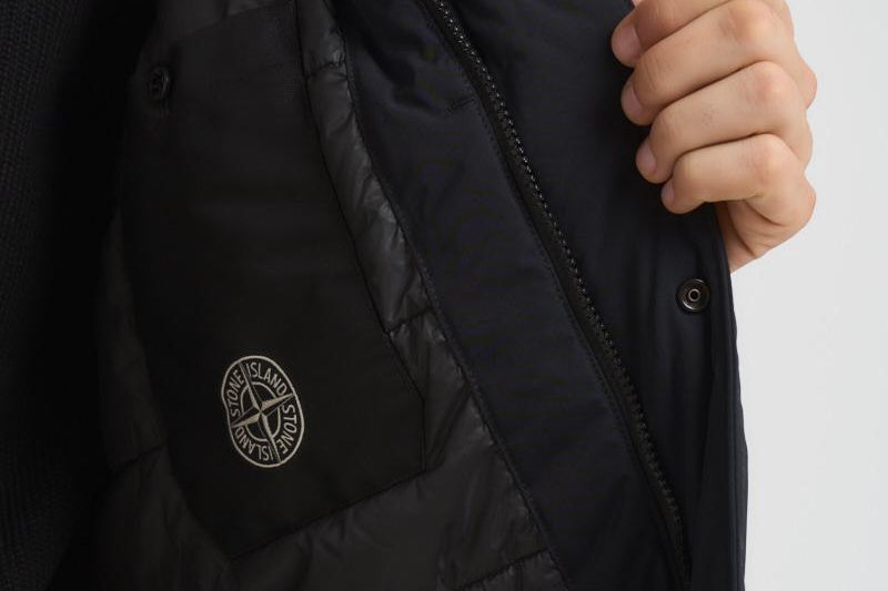 Cappotto uomo Micro Twill midi nero 7100007 S0026V0029 STONE ISLAND