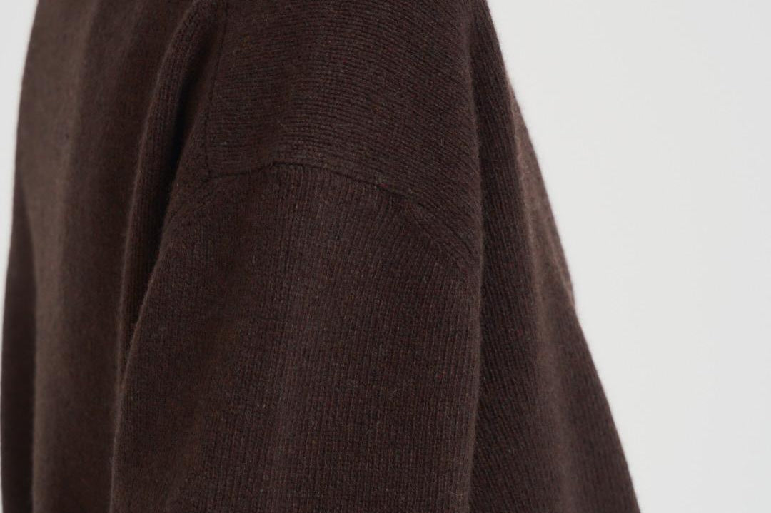 Polo donna in maglia cioccolato L5WC76 W18 LIVIANA CONTI