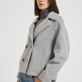 Cappotto donna corto grigio chiaro IRIS DEBORA402 ACCADEMIE TESSILI