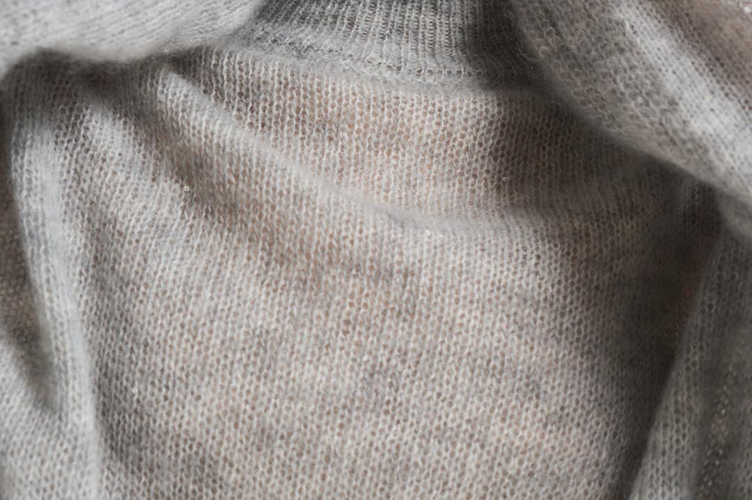 Dolcevita donna in mohair grigio chiaro L5WG58 X47 LIVIANA CONTI