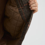 Bomber uomo college tartan marrone 1000565 826 LES DEUX