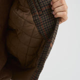 Bomber uomo college tartan marrone 1000565 826 LES DEUX