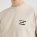 T-shirt uomo girocollo beige TS203 CO0002MT DROLE DE MONSIEUR