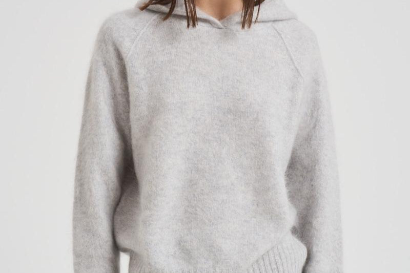 Maglia con cappuccio in cashmere donna SOSO 2398GRISCLAIR KUJTEN