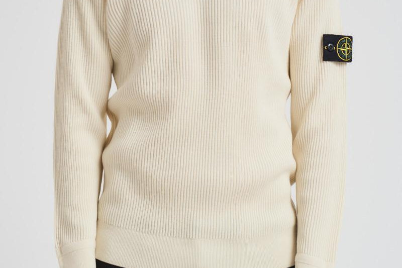 Dolcevita uomo a costine panna 5100052 S00C2V0093 STONE ISLAND