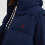 Gilet donna trapuntato in lana blu notte 211966120 500 RALPH LAUREN