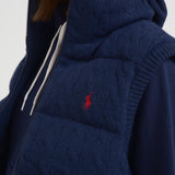 Gilet donna trapuntato in lana blu notte 211966120 500 RALPH LAUREN