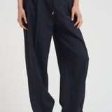 Pantaloni donna gamba dritta blu notte N87 N08 LIVIANA CONTI