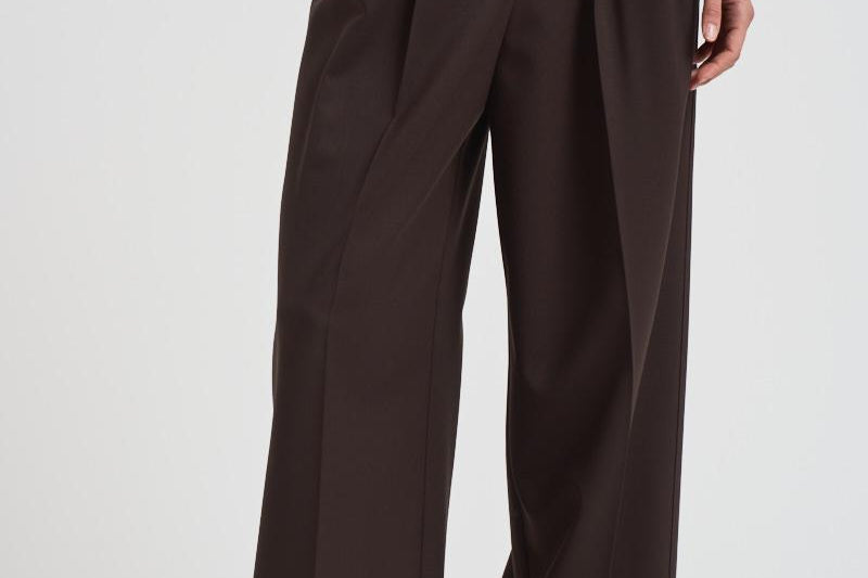 Pantalone donna wide leg marrone D232492 LILIUXY086MORO P.a.r.o.s.h.