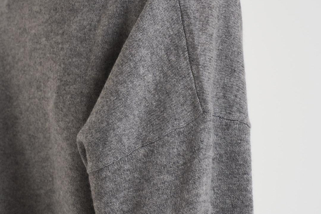 Maglia donna girocollo grigio KAIRA DARKHEATHERWAY ABSOLUT CASHMERE.