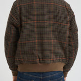 Bomber uomo college tartan marrone 1000565 826 LES DEUX
