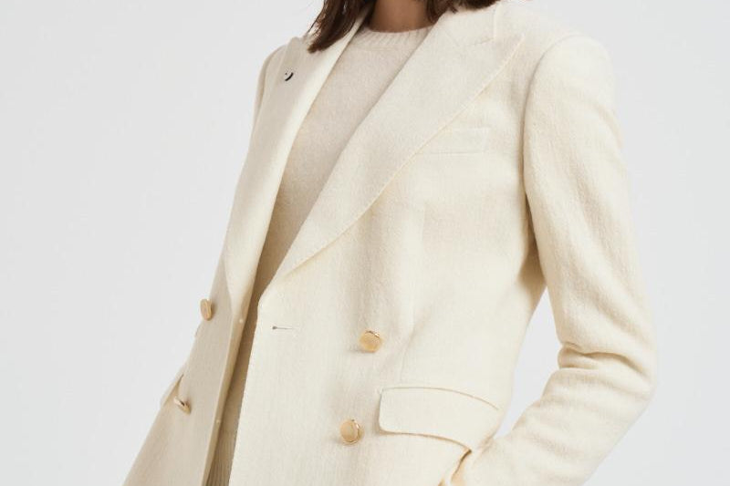 Giacca donna doppiopetto panna 2156 52571 LUBIAM