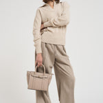 Polo donna in maglia gesso L5WC76 W55 LIVIANA CONTI