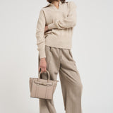 Polo donna in maglia gesso L5WC76 W55 LIVIANA CONTI