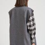 Gilet donna in panno cashmere grigio N42 X92 LIVIANA CONTI
