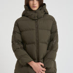 Piumino donna corto verde militare PI002097D 7740 HERNO